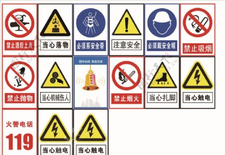 工地建筑施工安全警示标识标牌