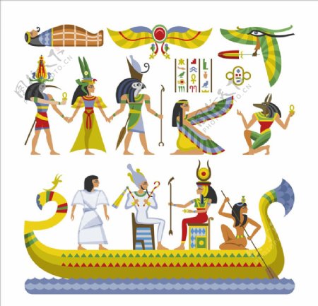埃及文化插画