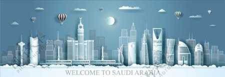 沙特阿拉伯旅游插画
