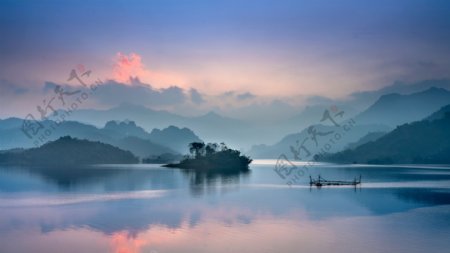 中式山水意境风景照片
