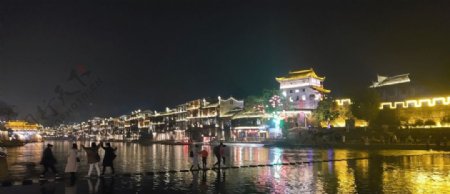 凤凰古城夜景灯光