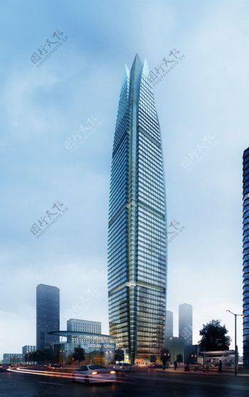 城市高楼大厦景观效果
