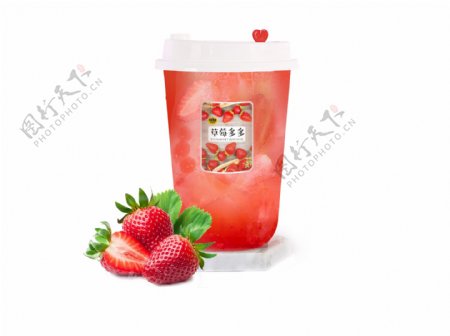 草莓夏季饮品乳酸菌