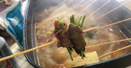 香菜牛肉串串