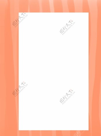 手绘水彩橙色线条简约背景框