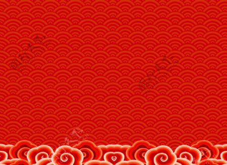 中国风红色背景图