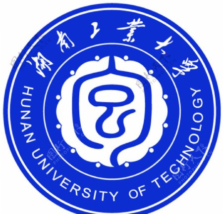 湖南工业大学校徽蓝色版