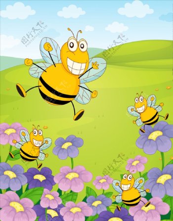 卡通蜜蜂