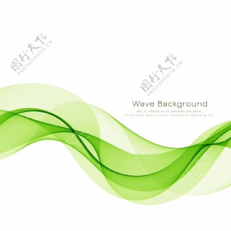 绿色抽象波纹背景