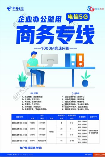 电信5G海报