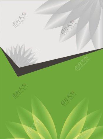绿色花纹背景海报