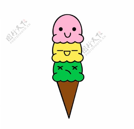 卡通可爱冰淇淋元素