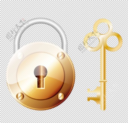 金色锁和钥匙
