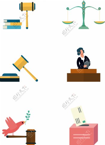 司法法律装饰图案
