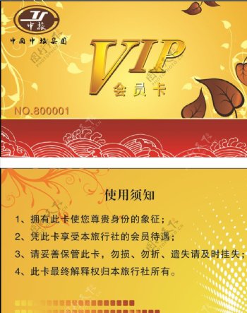 中旅VIP卡图片