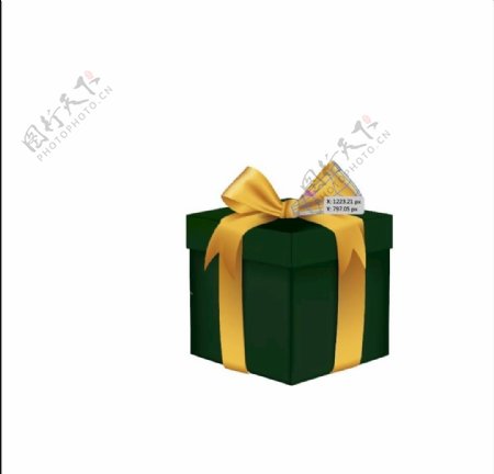 礼物盒绿色图片