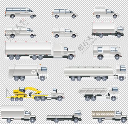 汽车叉车货车图形图标标识素材