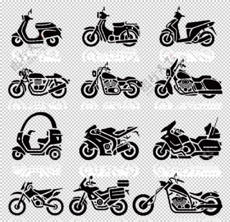 摩托车跑车标志标识图标素材