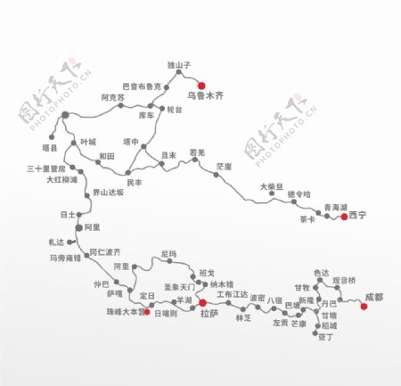新川藏线路图图片