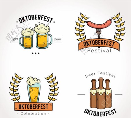 啤酒节标签设计图片