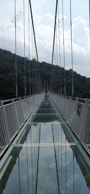 一字玻璃桥旅游摄影图片