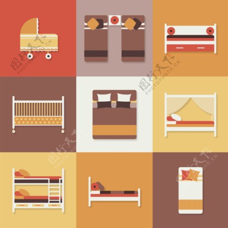 家具床图标图片
