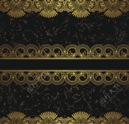 金色花纹装饰元素图片
