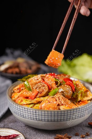 火锅美食食材背景海报素材图片
