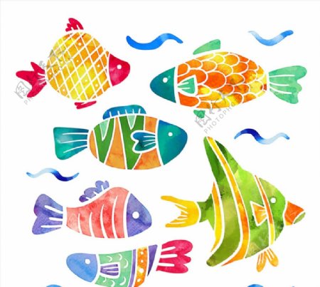 彩绘花纹鱼类图片