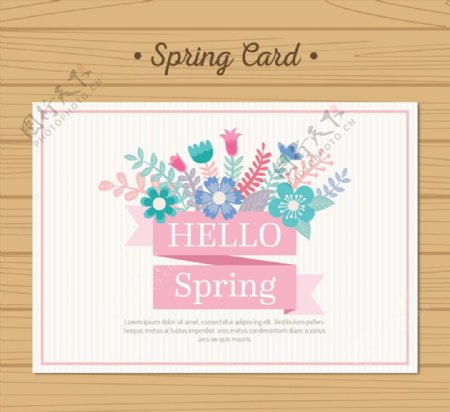春季花卉卡片图片