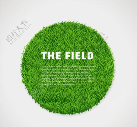 圆形绿色草坪图片