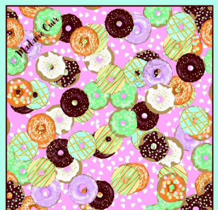 甜甜圈方巾图片