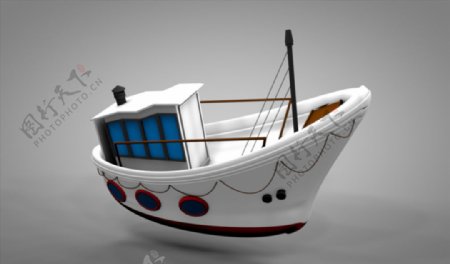 C4D模型轮船游艇图片