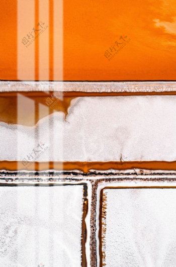 莫兰迪色橙抽象装饰画图片
