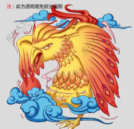 神兽麒麟手绘中国传统图片