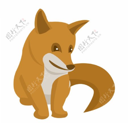 卡通狡猾的小狐狸插画图片