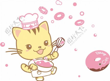 甜甜圈小猫