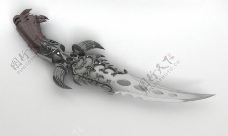 复古匕首3d模型