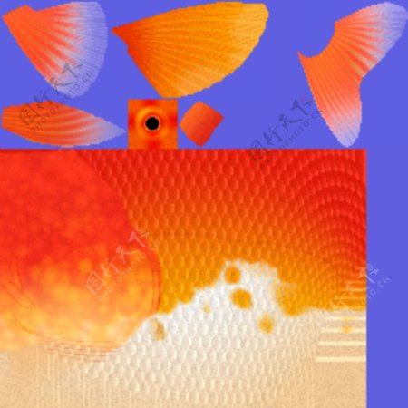 三维立体金鱼3D模型带贴图