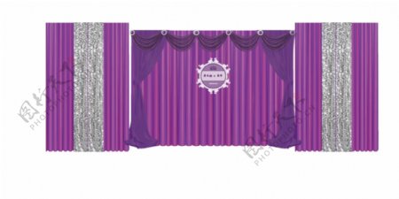 紫色婚礼留影区
