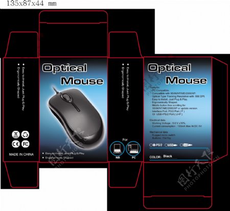 mouse彩盒包装设计