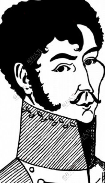 西蒙玻利瓦尔向量的肖像