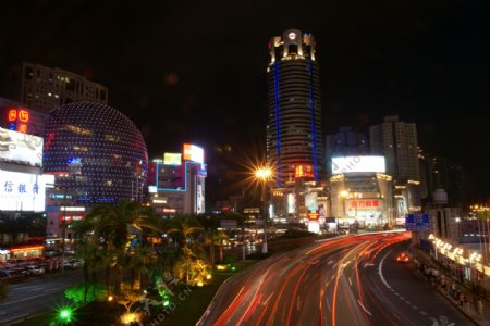 上海徐家汇商圈夜景图片