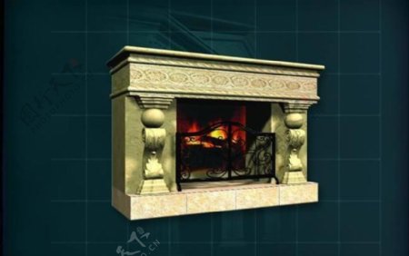 装饰构件之壁炉3D模型壁炉005