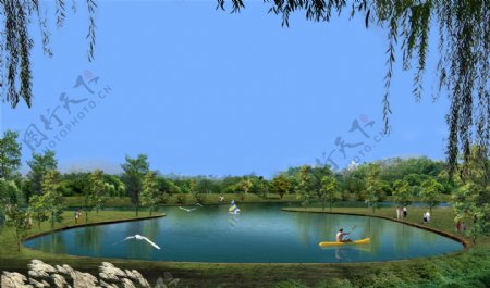 园林西湖风景图片