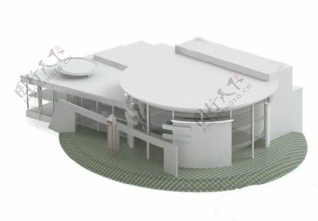 白色现代别墅3d模型