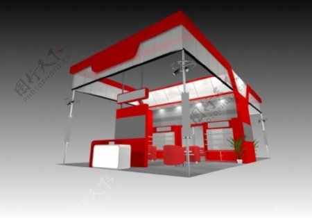 红色展厅max模型