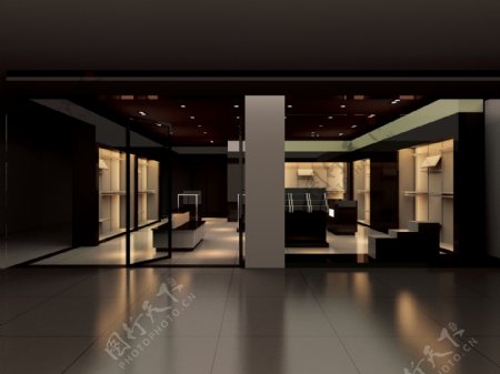 高档展厅设计3D模图