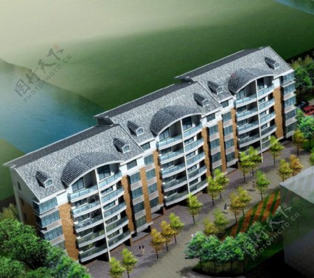 多层环保建筑3d模型