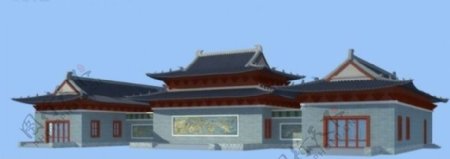 中国古代建筑风格3D模型
